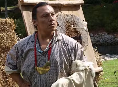 Native American participant at the Oka Kapassa festival in Tuscumbia